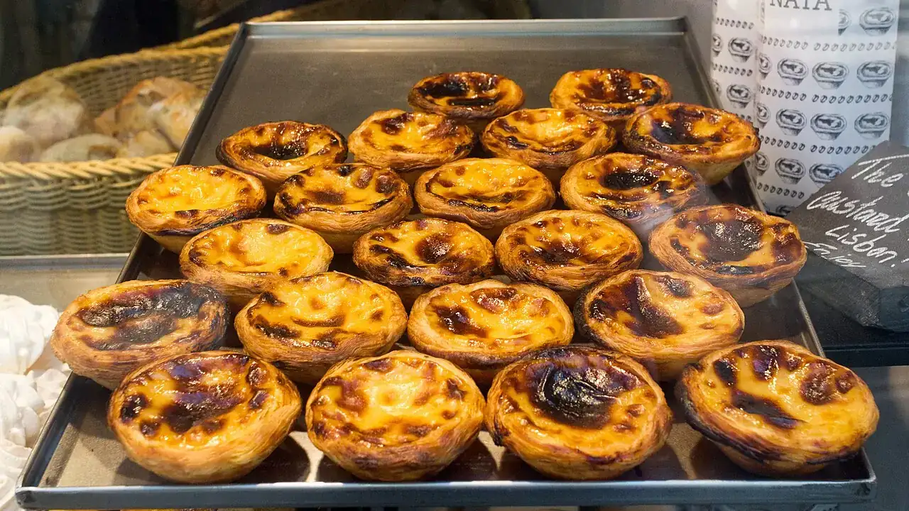Tray of Portuguese tarts